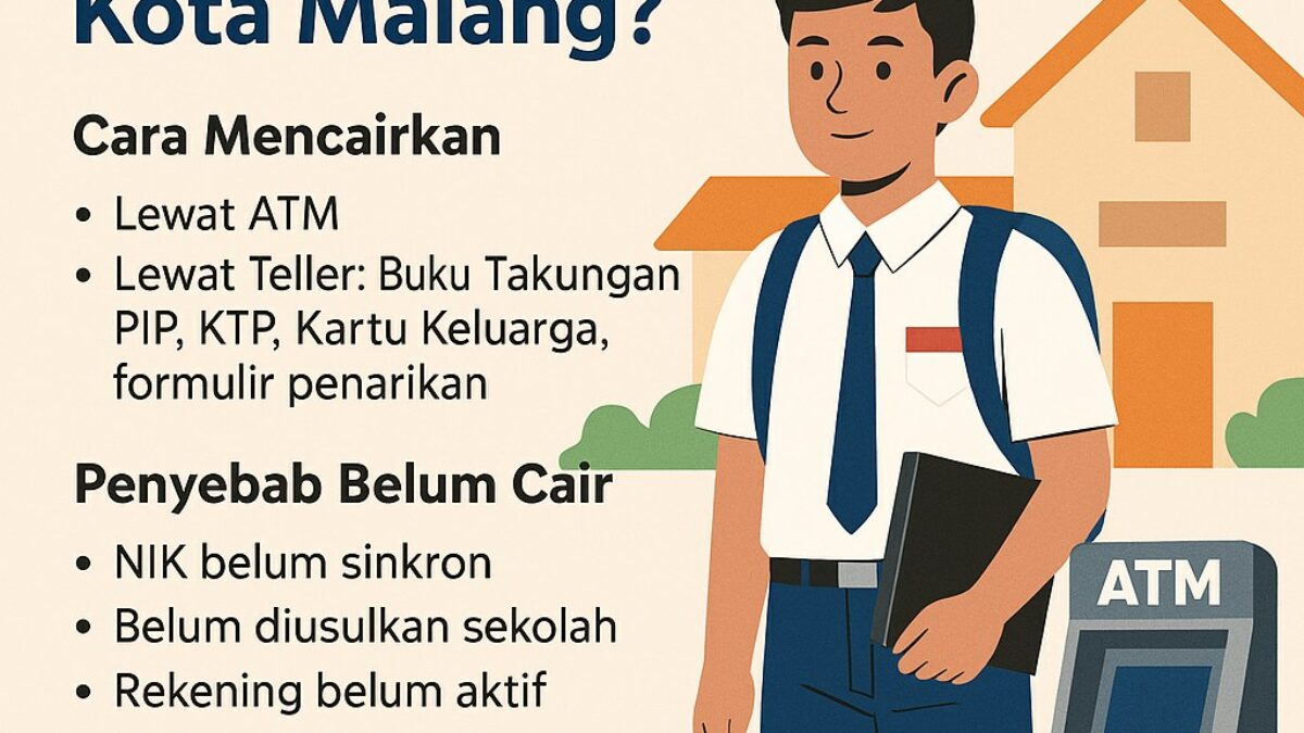 Dana PIP 2025 Belum Cair di Kota Malang? Ini Cara Cek dan Mencairkannya