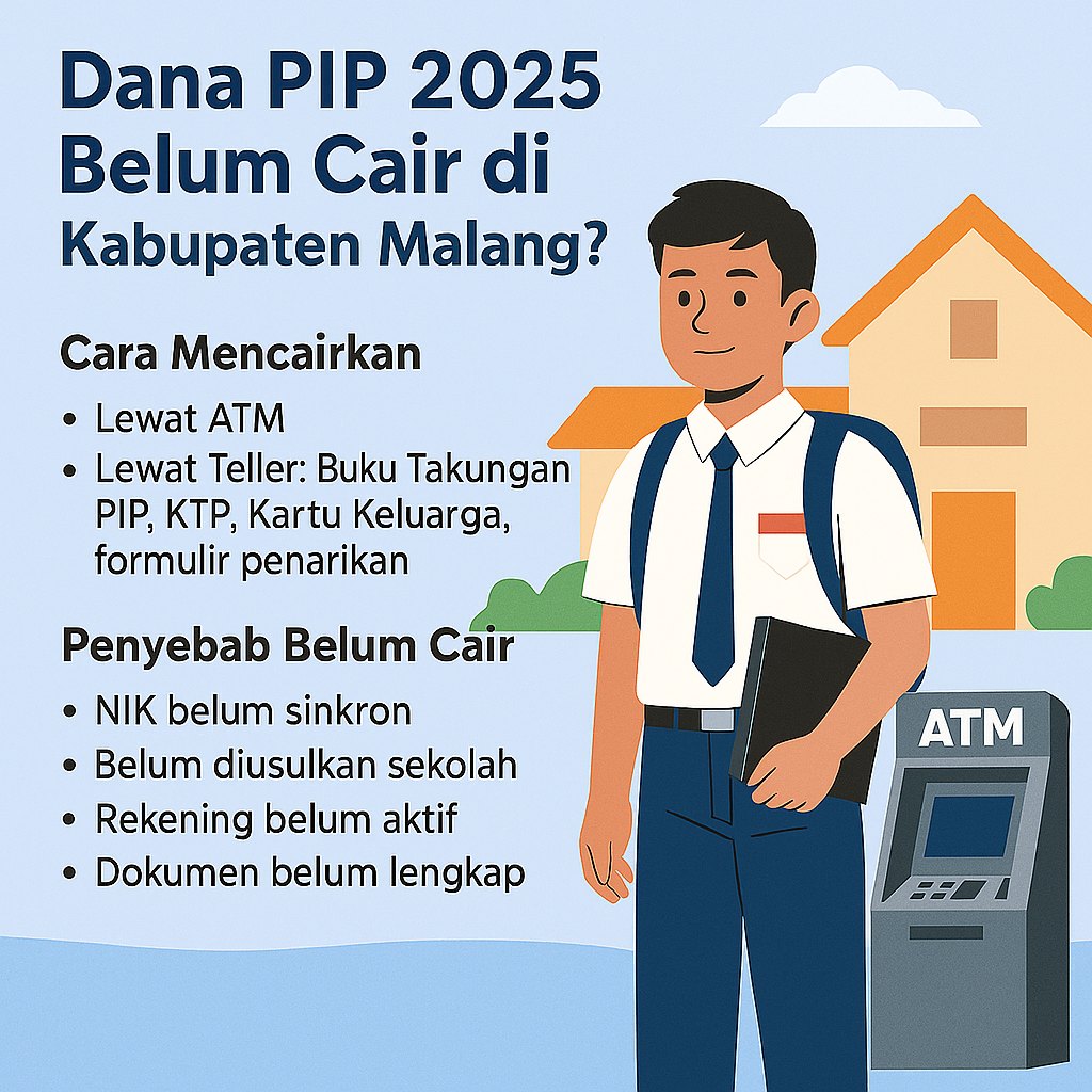 Cara Cairkan Dana PIP 2025 di Kabupaten Malang, Cek Syarat dan Lokasi Bank Penyalur