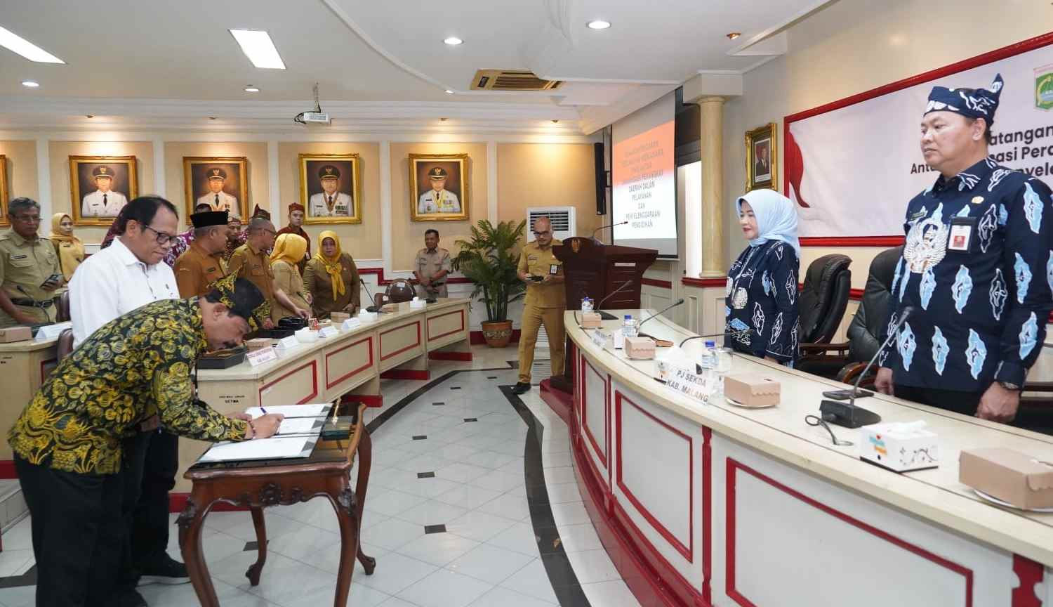 Perkuat Ekosistem Pendidikan, Pemkab Malang Lakukan Penandatanganan PKS Antar OPD Pendidikan