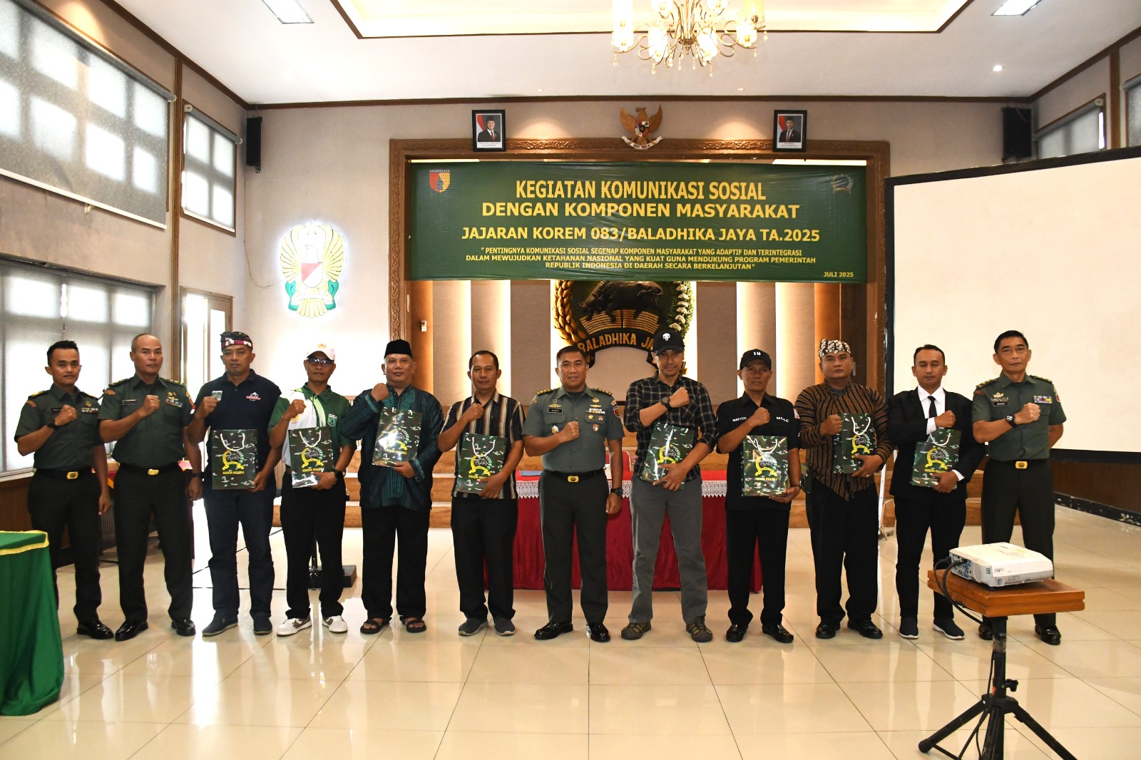 Korem 083/Baladhika Jaya Gelar Komunikasi Sosial dengan Komponen Masyarakat TA 2025