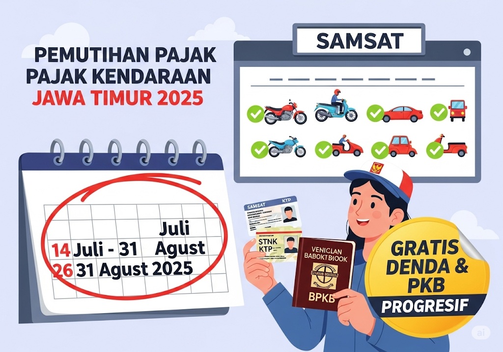Jangan Sampai Terlewat! Ini Jadwal & Syarat Pemutihan Pajak Kendaraan Bermotor Jatim 2025