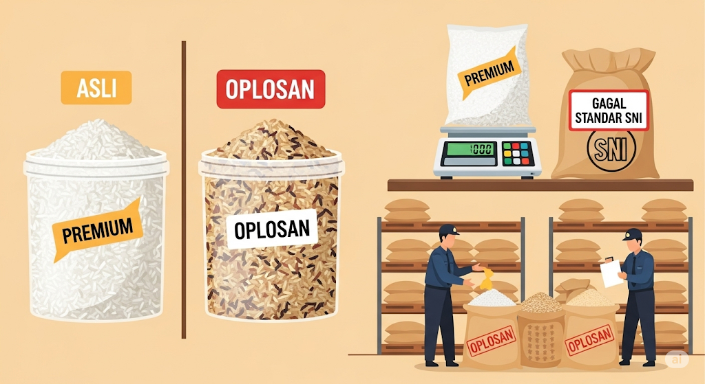 Beras Oplosan Merajalela! 212 Merek Beras Premium Tak Sesuai Standar Nasional