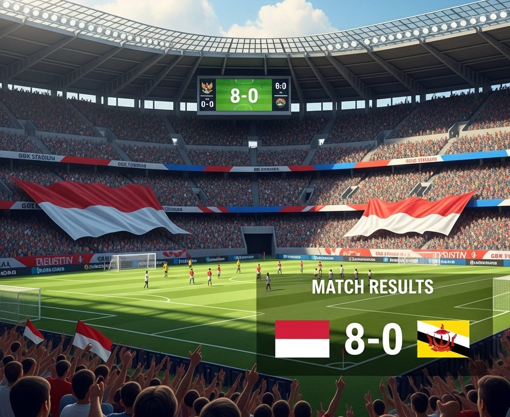 Piala AFF U-23 2025: Indonesia Libas Brunei 8-0, Jens Raven Borong 6 Gol