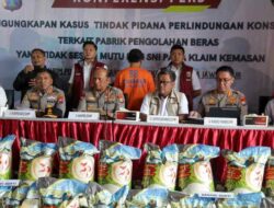 Polisi Bongkar Pabrik Beras Oplosan di Sidoarjo, Produksi Harian Capai 14 Ton Sejak 2023
