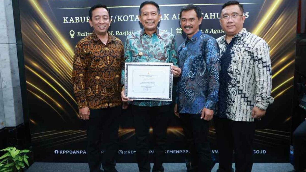 Kota Malang Quatrik ke-4 Raih Penghargaan Kota Layak Anak, Wujud Keseriusan Pemerintah