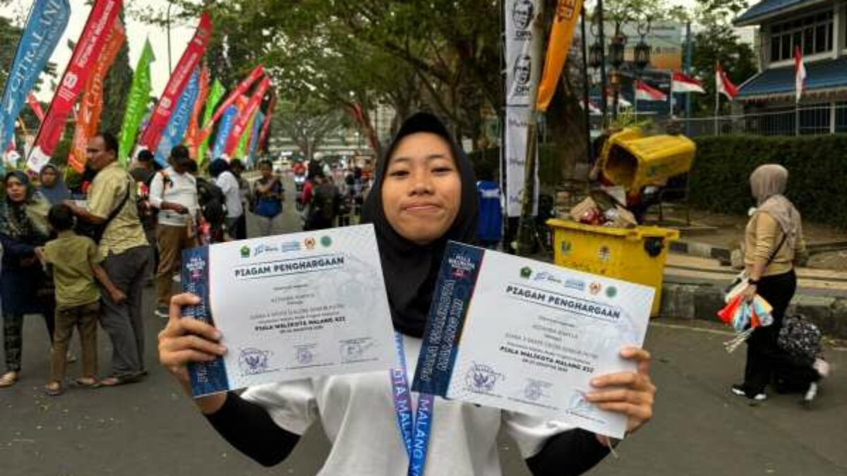 Azzahra Khayla Raih Podium Nasional, SMAN 2 Malang Moncer di Kejuaraan Sepatu Roda Piala Wali Kota XII