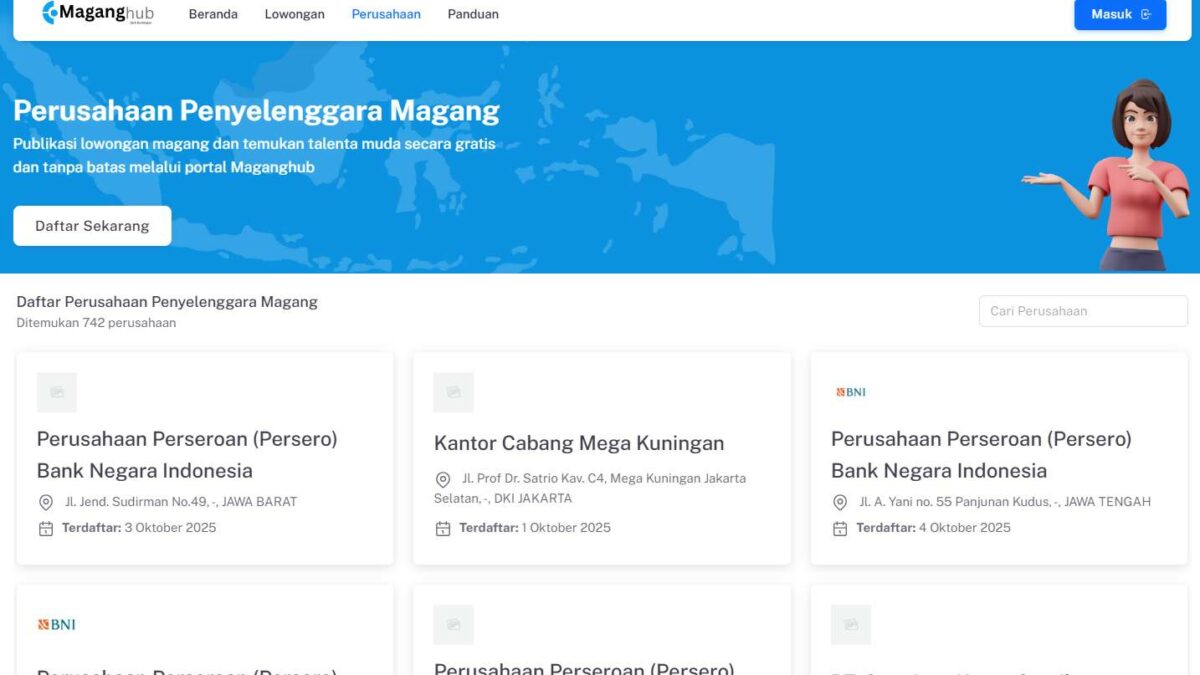 742 Perusahaan Resmi Jadi Penyelenggara Program Magang Nasional 2025, Peserta Dapat Gaji Setara UMP