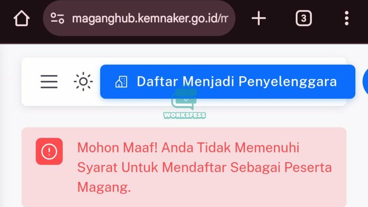 Gagal Daftar Magang Nasional 2025, Ini Penjelasan dan Solusi dari Kemenaker