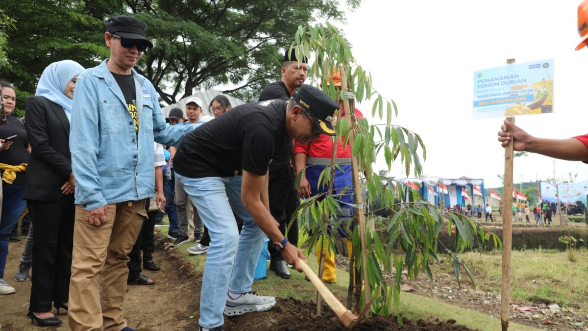 Hari Pahlawan, Walikota Tanam dan Bagikan 1.000 Tanaman Durian