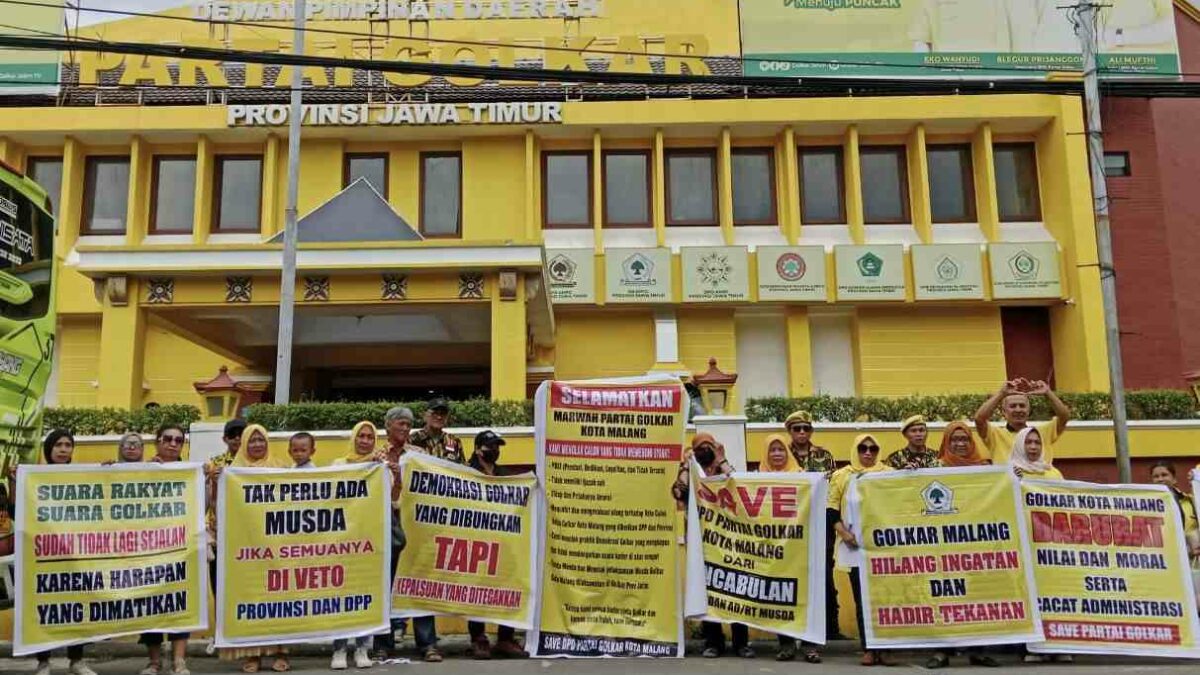 Musda Golkar XI Kota Malang Ricuh, Dugaan Kekerasan Kader Perempuan, Kader Walkout hingga Segel Kantor DPD