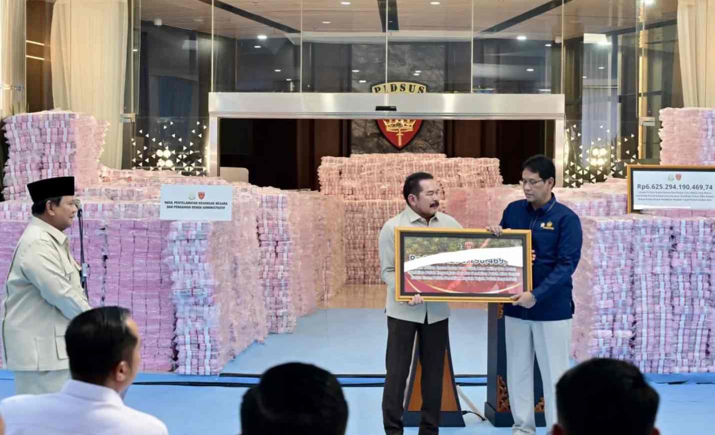 Prabowo Saksikan Setoran Rp6,62 Triliun dari Satgas PKH ke Kas Negara