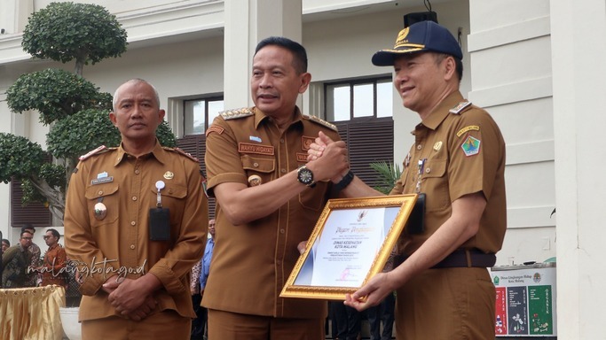 Penghargaan K3 Perkantoran 2025, Wali Kota Malang Apresiasi Komitmen Dinkes, PLN, dan Telkom