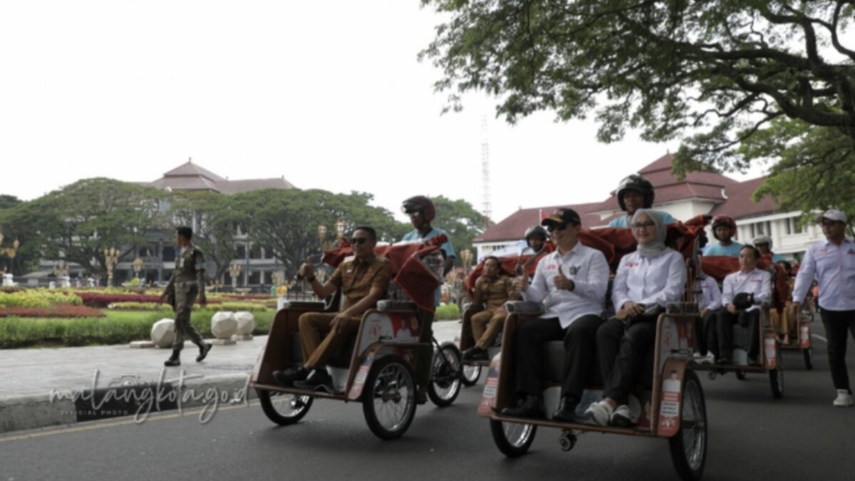 Bantuan 200 Becak Listrik Resmi Mengaspal di Malang