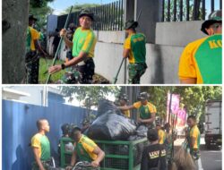 Danmenarmed 2 Kostrad Memimpin Jumat Bersih Di Sejumlah Kawasan, Wujudkan Lingkungan ASRI