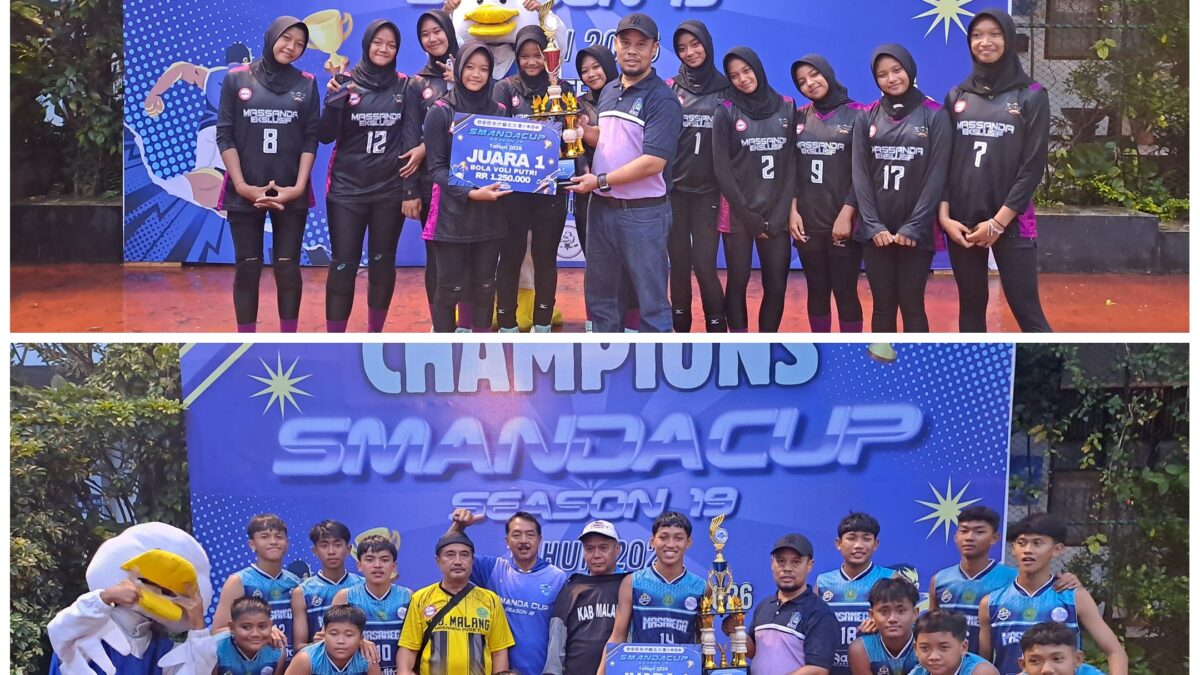 Juara 1 Voli Se-Jatim Antar-SMP-MTs Smanda Cup 2026 Direbut 2 MTsN 2 Kabupaten Malang