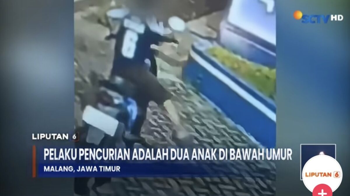 Bocah 10 Tahun di Malang Nekat Curi Motor, Polisi Bongkar Aksinya dari CCTV