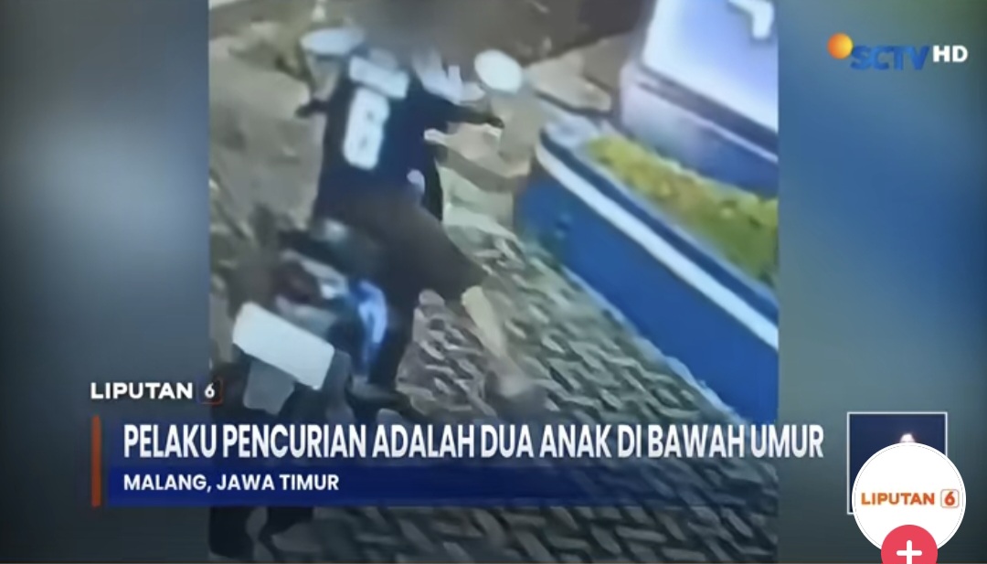Bocah 10 Tahun di Malang Nekat Curi Motor, Polisi Bongkar Aksinya dari CCTV