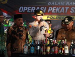 Polres Malang Musnahkan 1.659 Botol Miras Hasil Operasi Pekat Semeru 2026