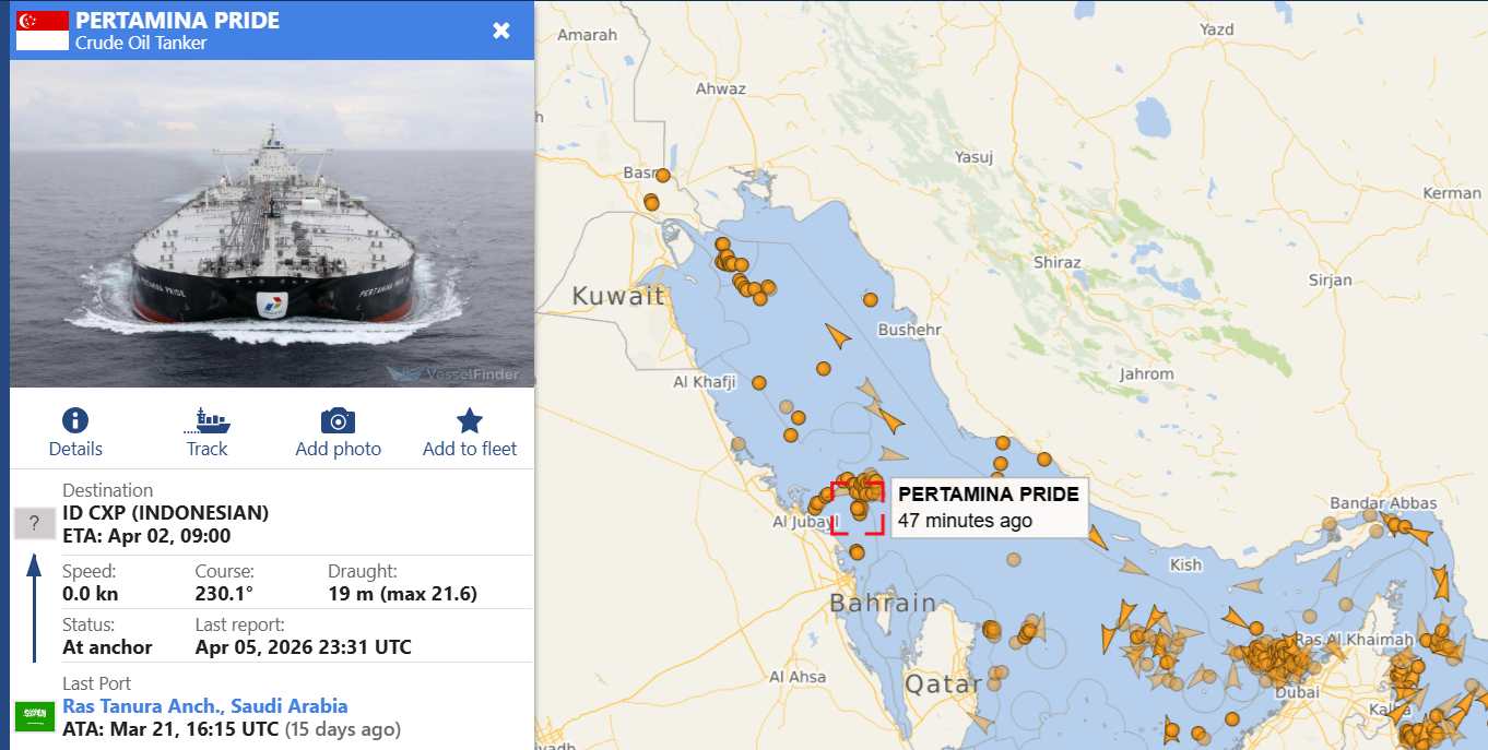 Kapal Pertamina Segera Keluar dari Selat Hormuz, Posisi Terpantau Menuju Jalur Aman