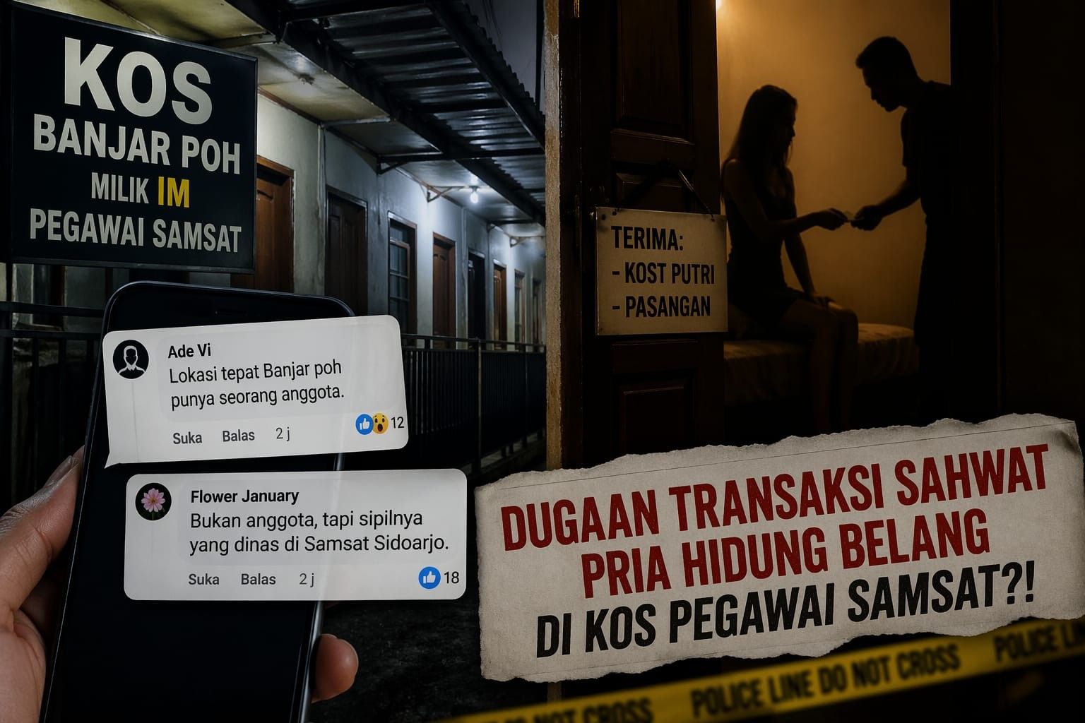 Kos Pegawai Samsat Disorot, Dugaan Transaksi Sahwat Pria Hidung Belang Picu Polemik