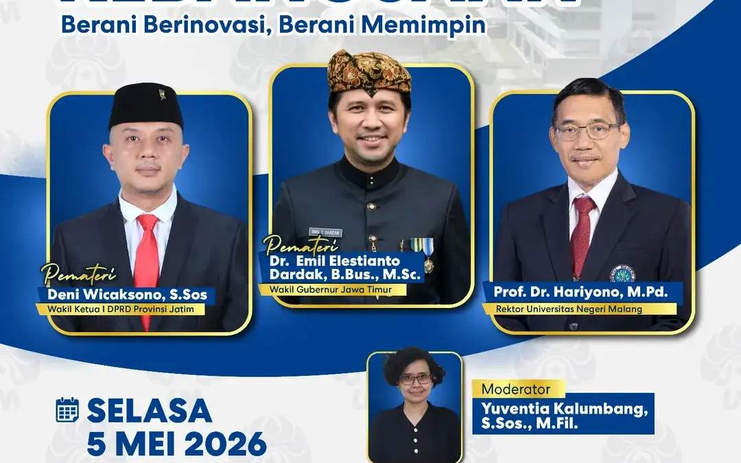 Kuliah Kebangsaan UM Angkat Kepemimpinan dan Inovasi, Hadirkan Wakil Gubernur Jatim