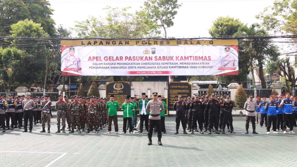 Polres Malang Gelar Apel Sabuk Kamtibmas, Perkuat Sinergi Jaga Keamanan Wilayah