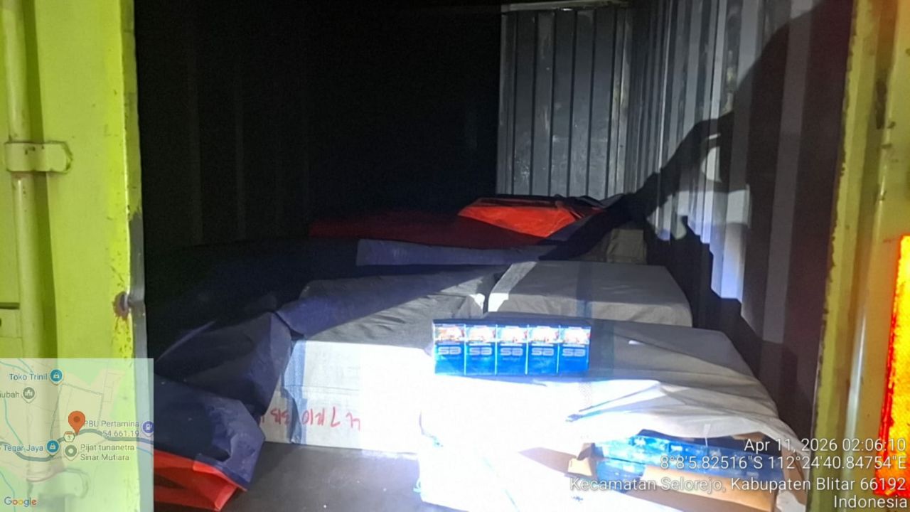 Rokok Ilegal Senilai Rp365 Juta Digagalkan di Jalur Malang–Blitar, 246 Ribu Batang Disita