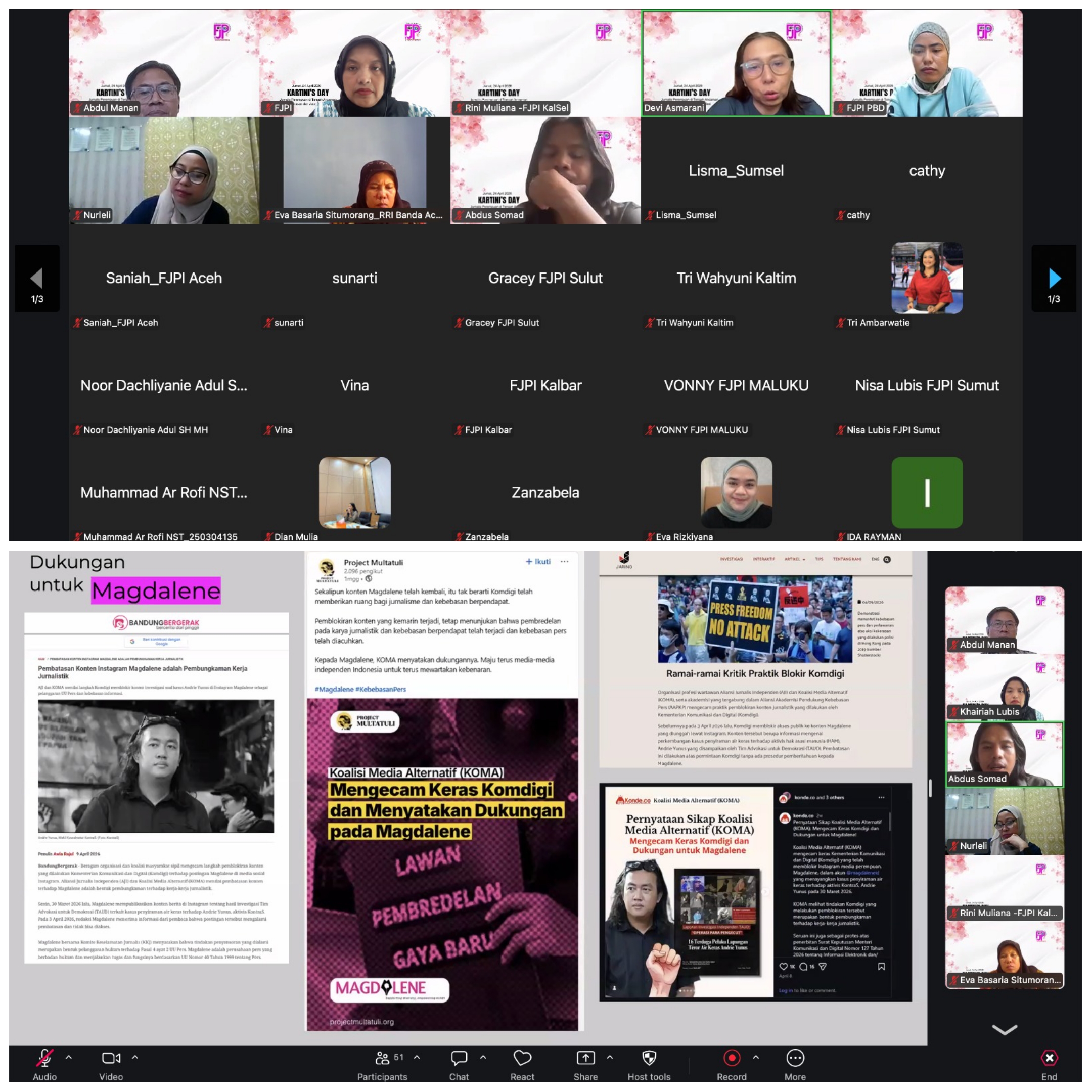 FJPI Menyoroti : Perempuan Dibungkam Saat Negara, Platform, dan Industri Bersatu Membatasi Pers