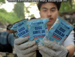 Aktivis Lingkungan ini Temukan Tumpukan Kemasan Susu MBG Dibuang di Sungai