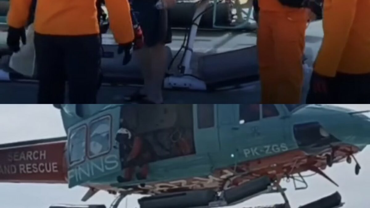 Dua WNA Rusia Terjebak Tebing Pantai Cemongkak, Dievakuasi Helikopter Basarnas Bali