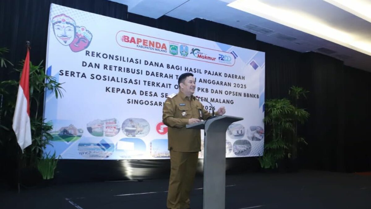 Sekda Kabupaten Malang Sosialisasikan Opsen PKB dan BBNKB kepada Pemerintah Desa