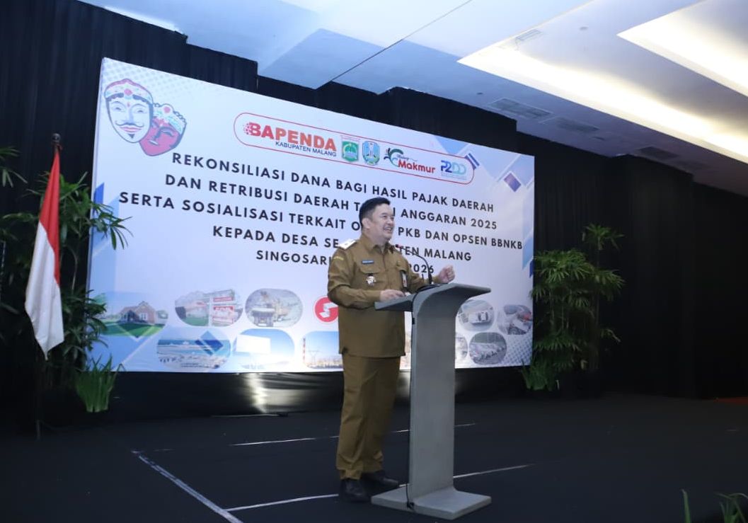 Sekda Kabupaten Malang Sosialisasikan Opsen PKB dan BBNKB kepada Pemerintah Desa Sekda Kabupaten Malang Sosialisasikan Opsen PKB dan BBNKB kepada Pemerintah Desa