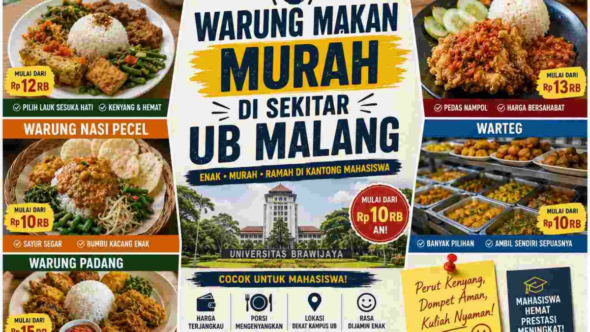 Warung Makan Murah di Sekitar UB Malang: Kenyang Kurang dari Rp20 Ribu