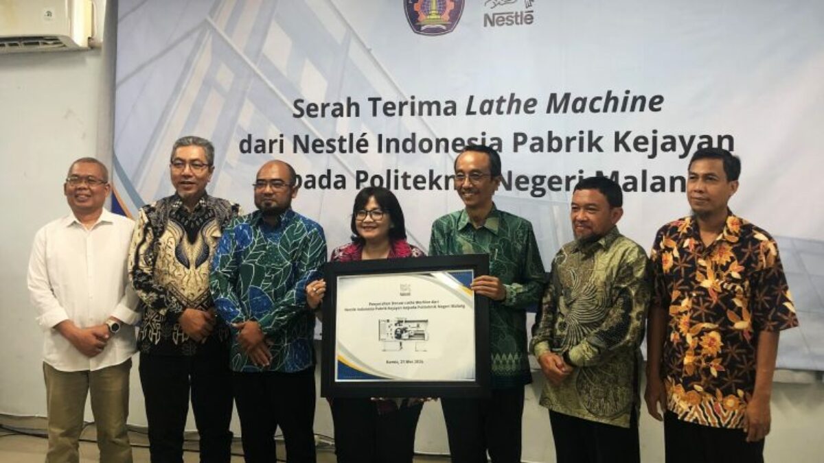 Nestlé Indonesia dan Polinema Perkuat Pendidikan Vokasi Lewat Donasi Mesin Bubut