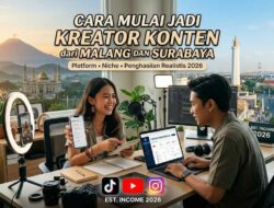 Cara Mulai Jadi Kreator Konten dari Malang dan Surabaya: Platform, Niche, dan Penghasilan Realistis