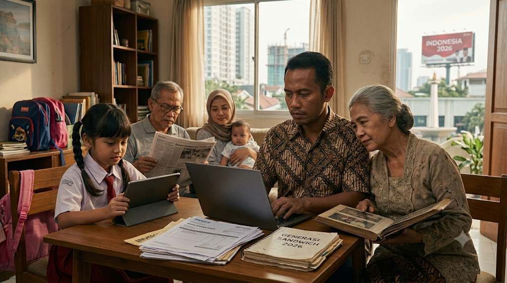 Generasi Sandwich Indonesia 2026: Ketika Gaji Habis untuk Orang Tua dan Anak Sekaligus