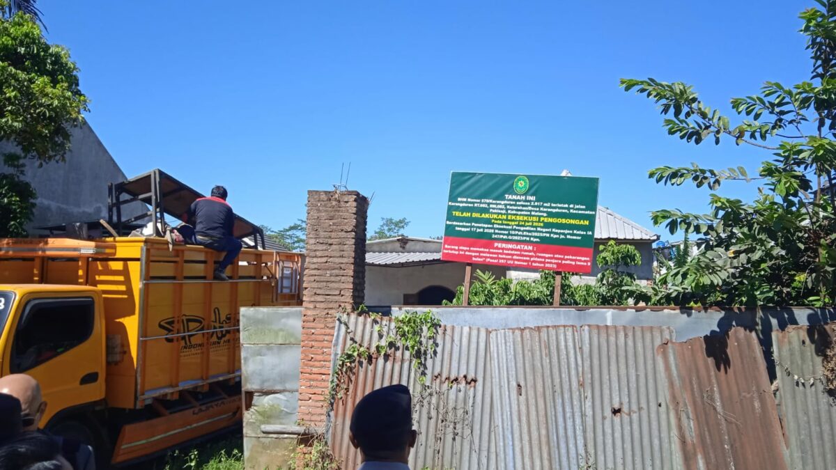 Sengketa Tanah Berakhir Eksekusi, Rumah dan Lahan Resmi Dikosongkan Paksa