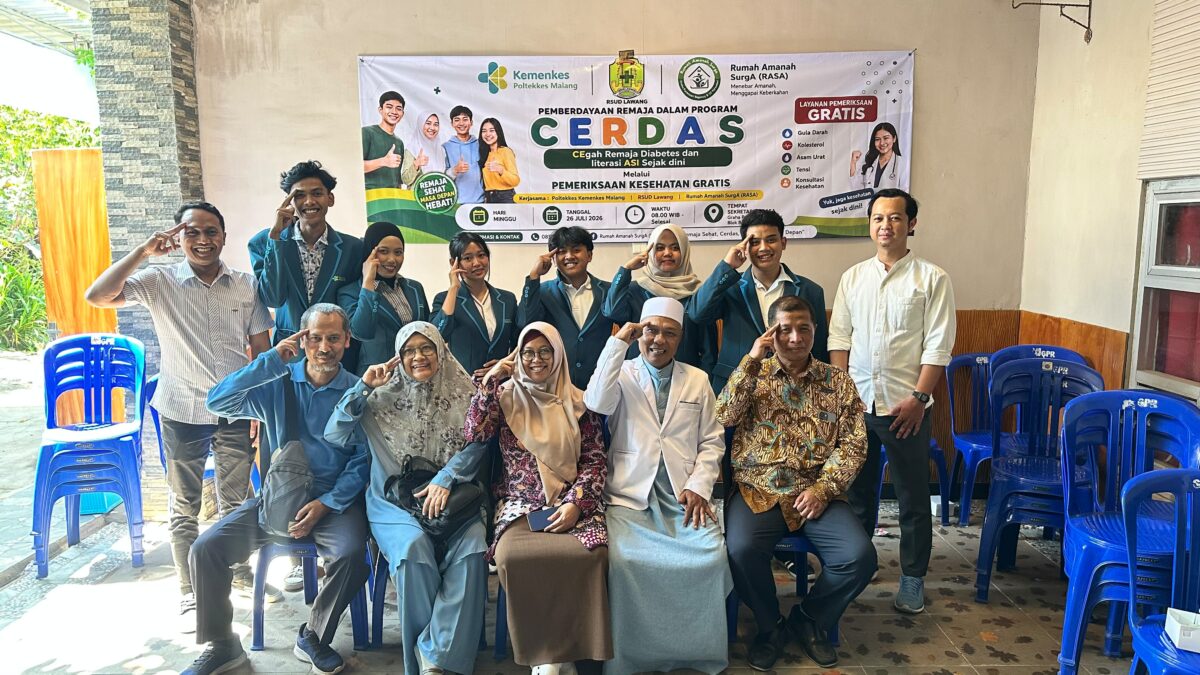 Cegah Diabetes Sejak Remaja, Tim Pengabdian Poltekkes Kemenkes Malang Edukasi Warga Desa Kemantren