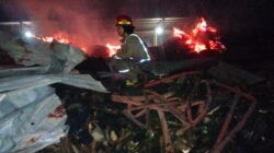 Gudang Kayu di Talangagung Terbakar, Api Cepat Membesar Dipicu Angin Kencang