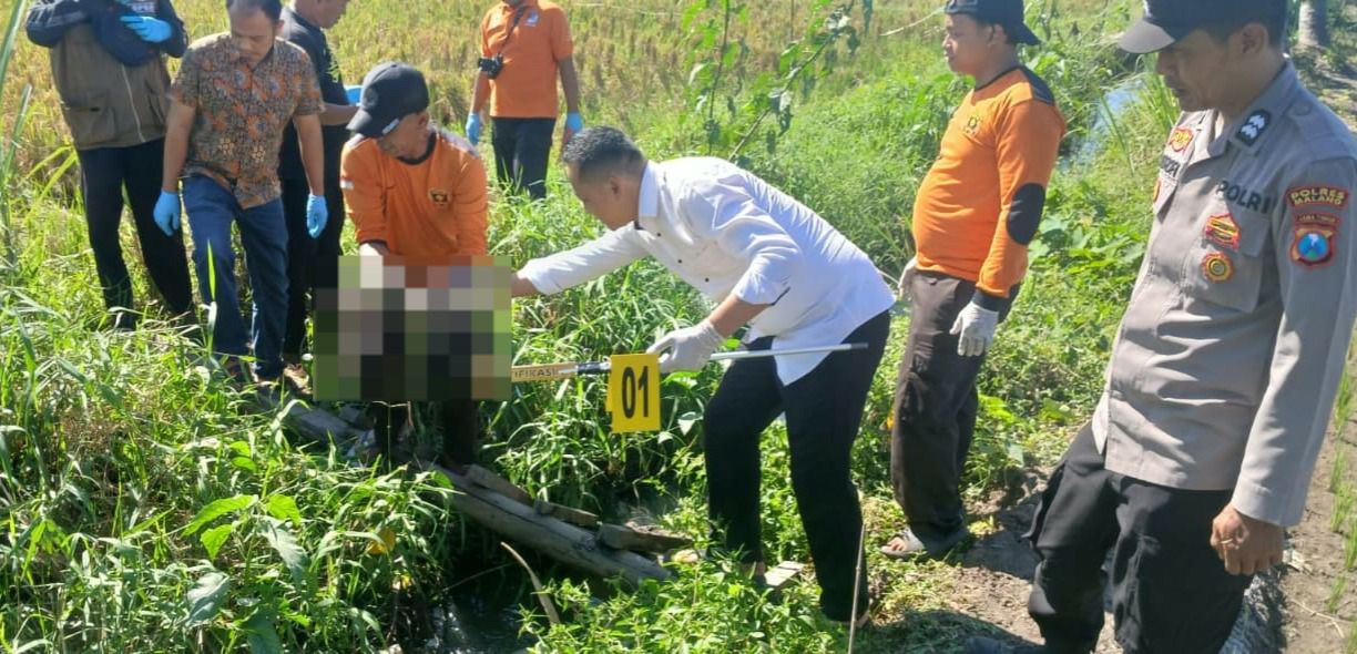 Bayi Baru Lahir Ditemukan Tewas di Irigasi Bululawang, Polisi Telusuri Pelaku Pembuangan