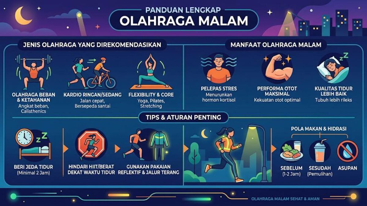 Olahraga Malam Mengganggu Tidur? Ini Intensitas dan Jeda yang Perlu Diperhatikan