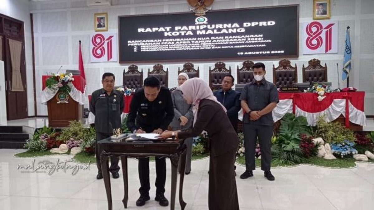 DPRD Kota Malang Setujui Perubahan KUA-PPAS APBD 2026