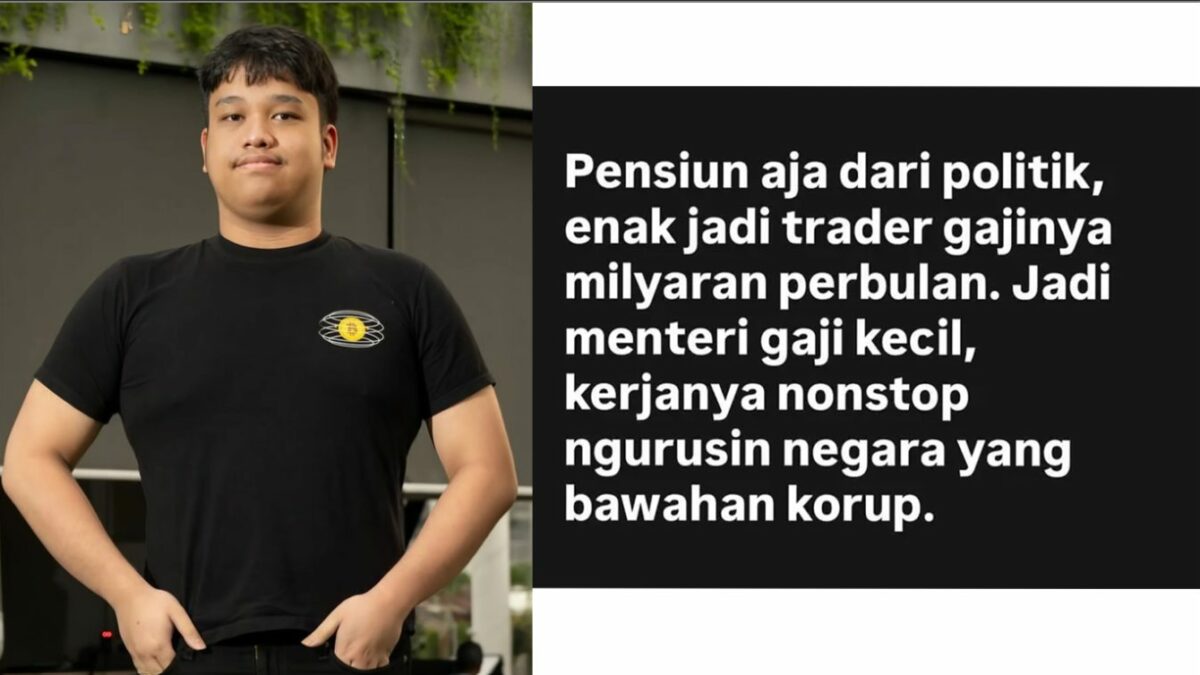 Purbaya Tak Lagi Jadi Menteri, Putranya Dorong Kembali Jadi Trader