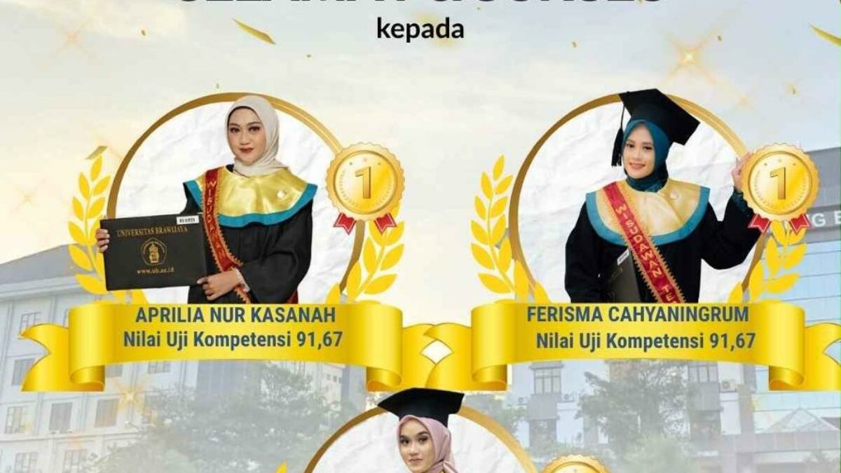 FIKES UB Peringkat 1 Nasional UKOM Profesi Ners, 3 Lulusan Raih Nilai Terbaik