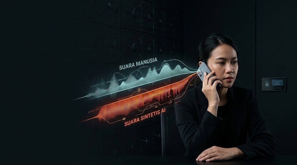 Ilustrasi panggilan telepon dengan teknologi voice cloning AI