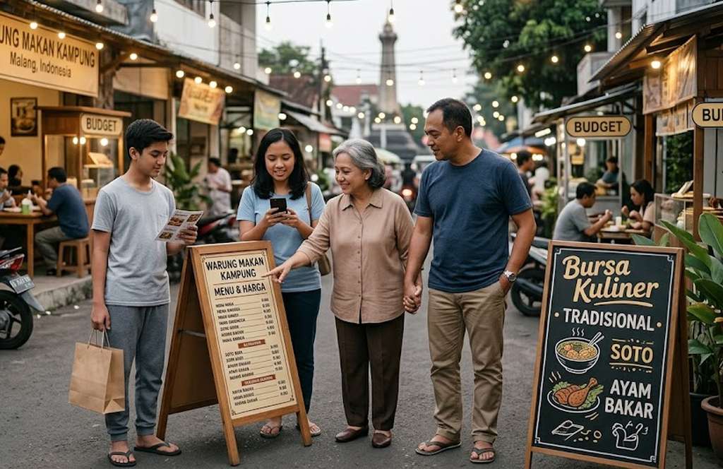 Pengunjung menikmati makanan di restoran yang nyaman dan sesuai budget