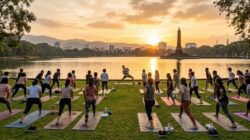 Tren Wellness Kesehatan Mental: Sore Santai lewat Sunset Yoga dan Poundfit