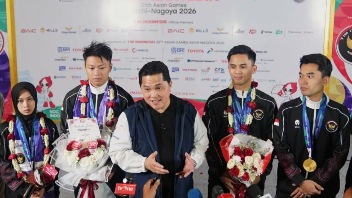Menpora Erick Sambut Kepulangan Atlet Peraih Emas Asian Games 2026
