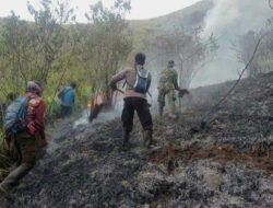 Karhutla Arjuno-Welirang Meluas, Pipa Air Warga Rusak dan Dua Titik Api Muncul di Batu