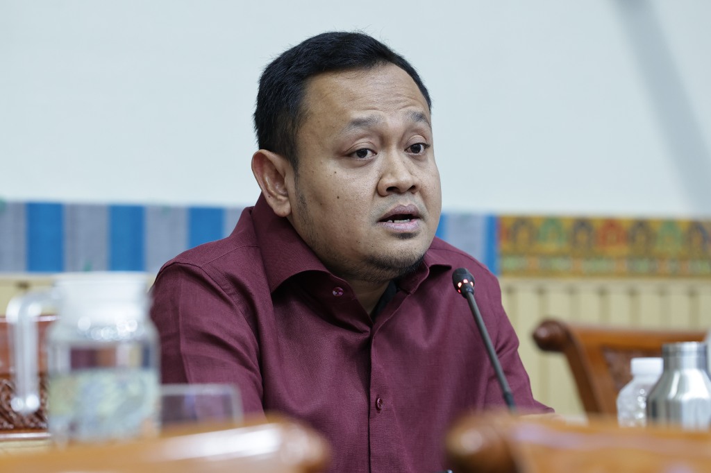 Anggota Komisi III DPR RI Bimantoro Wiyono dalam pembahasan RUU Perampasan Aset di Kompleks Parlemen, Jakarta.